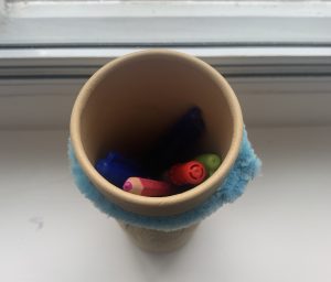 store pens and pencils in the tube